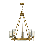  Люстра с 5-ю цилиндрическими плафонами из стекла с пузырьками Hinkley варинант исполнения - 8 | Loft Concept в Ростове-на-Дону