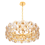 Люстра круглая золотого цвета с круглыми хрустальным элементами Solyria варинант исполнения - 5 | Loft Concept в Ростове-на-Дону