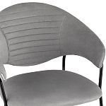 Серый стул с обивкой из искусственной замши Alexis варинант исполнения - 6 | Loft Concept в Ростове-на-Дону