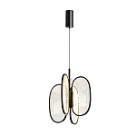 Люстра с гравировкой на акриловых плафонах Gravyura Black D 33 см варинант исполнения - 2 | Loft Concept в Ростове-на-Дону