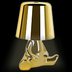 Настольная лампа фигурная золотого цвета с гладким абажуром Высота 16 см Sophia варинант исполнения - 3 | Loft Concept в Ростове-на-Дону