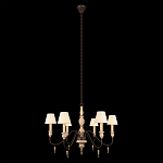 Люстра на металлическом основании с 6-ю белыми тканевыми абажурами Terrain варинант исполнения - 3 | Loft Concept в Ростове-на-Дону