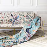 Трехместный диван на металлическом каркасе с цветочным принтом в стиле шинуазри Chinoiserie Birds on a Tree Sofa варинант исполнения - 8 | Loft Concept в Ростове-на-Дону