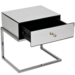 Тумбочка зеркальная с ящиком Mirror Chrome Cabinet варинант исполнения - 2 | Loft Concept в Ростове-на-Дону