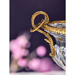 Чаша из прозрачного стекла с бронзовой подставкой и ручками Eden Garden варинант исполнения - 3 | Loft Concept в Ростове-на-Дону