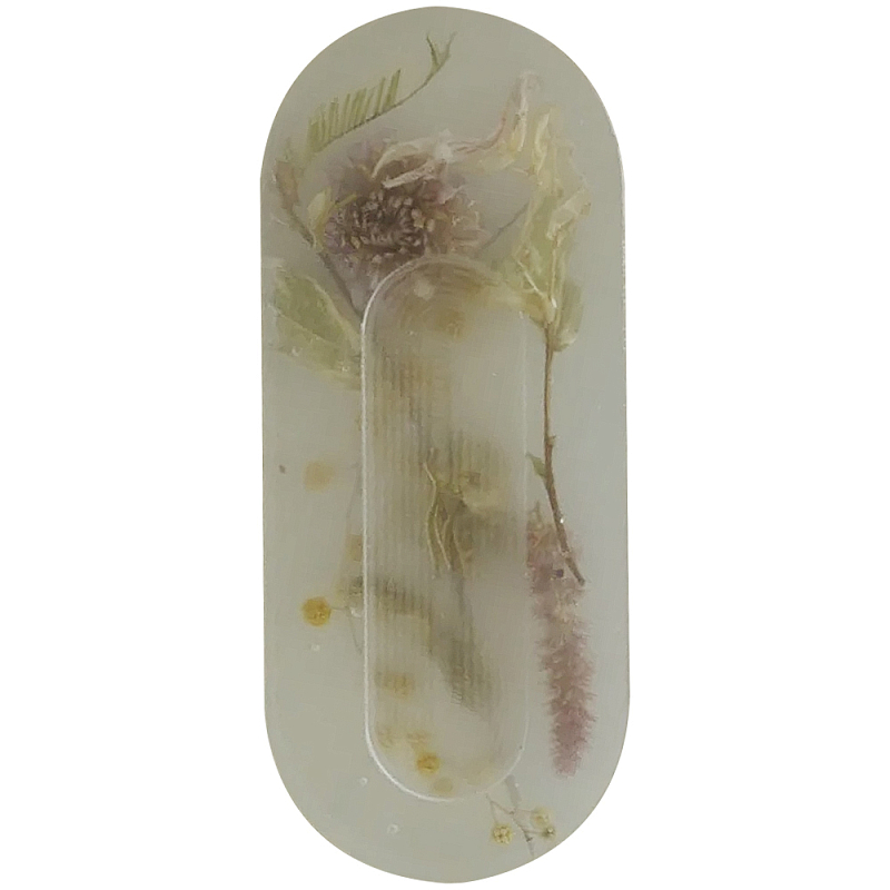          Epoxy Resin Flowers Incense Oval Stand White   -- | Loft Concept 