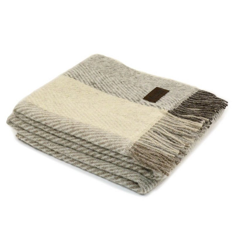 Плед VADSO SPINA 1001 Marzotto Бежево-серый в Ростове-на-Дону | Loft Concept 