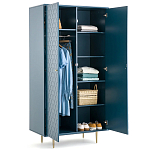 Шкаф двухдверный Scale Ornament Blue Wardrobe варинант исполнения - 6 | Loft Concept в Ростове-на-Дону