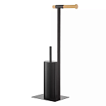 Держатель для туалетной бумаги с ершиком Black Bathroom Accessory варинант исполнения - 3 | Loft Concept в Ростове-на-Дону