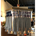 Люстра квадратная плетеная с бахромой Wicker Square Chandelier with Tassels варинант исполнения - 3 | Loft Concept в Ростове-на-Дону