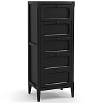 Комод узкий с 5-ю ящиками черный Silva Black Chest of Drawers варинант исполнения - 2 | Loft Concept в Ростове-на-Дону
