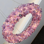 Люстра кргулая из фиолетового хрустального камня Purple Diamond варинант исполнения - 2 | Loft Concept в Ростове-на-Дону