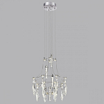 Люстра подвесная из металла с хрустальными подвесками прозрачного цвета Quasar 41 варинант исполнения - 12 | Loft Concept в Ростове-на-Дону
