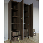 Большой шкаф с витриной Elsa Dreams Walnut варинант исполнения - 3 | Loft Concept в Ростове-на-Дону