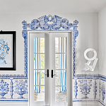 Обои ручная роспись Porto by Alessandra Branca Original colourway on dyed paper варинант исполнения - 2 | Loft Concept в Ростове-на-Дону