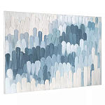 Панно декоративное с ручной росписью Blue Strokes варинант исполнения - 1 | Loft Concept в Ростове-на-Дону