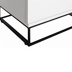 Шкаф-витрина белая с полками и стеклянной дверью Strict Lines варинант исполнения - 5 | Loft Concept в Ростове-на-Дону