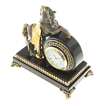 Часы настольные бронзовые с декором в виде коня Horse Stone Clock варинант исполнения - 6 | Loft Concept в Ростове-на-Дону