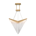 Люстра золотого цвета в форме галочки с каскадом длинных прозрачных трубок Eurofase варинант исполнения - 2 | Loft Concept в Ростове-на-Дону