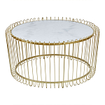 Журнальный столик с столешницей из мрамора на металлическом основании Table Vertical Planes варинант исполнения - 1 | Loft Concept в Ростове-на-Дону