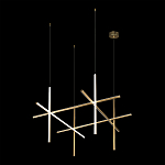 Люстра с 6-ю цилиндрическими плафонами на тонких тросах Trumpet tube варинант исполнения - 5 | Loft Concept в Ростове-на-Дону