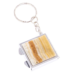 Зеркало брелок складное двухстороннее из натурального камня Оникс Silver Stone Mirrors варинант исполнения - 4 | Loft Concept в Ростове-на-Дону