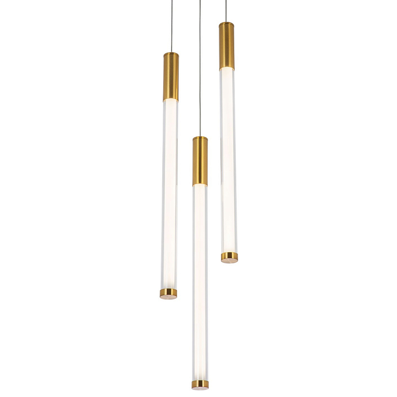   3-  Cateline Brass Trio Tube Hanging Lamp   -- | Loft Concept 
