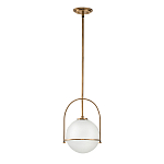 Подвесной светильник с белым плафоном в форме шара в арочной подвеске Hinkley варинант исполнения - 12 | Loft Concept в Ростове-на-Дону