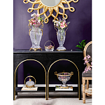 Чаша из прозрачного стекла с бронзовой подставкой и ручками Eden Garden варинант исполнения - 5 | Loft Concept в Ростове-на-Дону