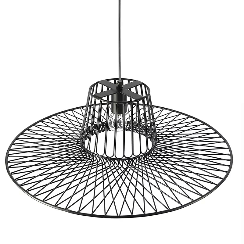 Подвесной светильник с плафоном из металлической сетки Lamp with Metal Mesh Shade Черный в Ростове-на-Дону | Loft Concept 