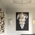 Люстра многоярусная с трубчатыми подвесками Dripping Crystals варинант исполнения - 4 | Loft Concept в Ростове-на-Дону