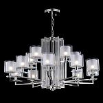 Люстра многоярусная с 15-ю цилиндрическими плафонами из стекла Laurent варинант исполнения - 2 | Loft Concept в Ростове-на-Дону