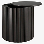 Черный приставной стол с местом для хранения Smart Textured Table варинант исполнения - 1 | Loft Concept в Ростове-на-Дону