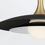 Подвесной светильник с плафоном в форме плоского купола и белой шарообразной лампой Eurofase варинант исполнения - 3 | Loft Concept в Ростове-на-Дону