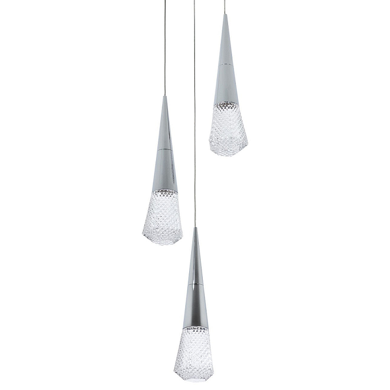    Acrylic Droplet Trio Chrome Hanging Lamp    -- | Loft Concept 