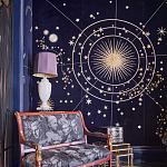 Обои с вышивкой ручной работы Cosmos Original colourway on velvet варинант исполнения - 1 | Loft Concept в Ростове-на-Дону