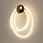 Бра с круглым золотистым основанием и белыми изогнутыми световыми линиями Luke Lampco Tracer Lamp варинант исполнения - 2 | Loft Concept в Ростове-на-Дону