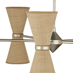 Люстра серебряного цвета с тканевыми абажурами Loft Rope Light варинант исполнения - 1 | Loft Concept в Ростове-на-Дону