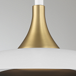 Подвесной светильник с плафоном в форме плоского купола и белой шарообразной лампой Eurofase варинант исполнения - 11 | Loft Concept в Ростове-на-Дону