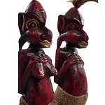 Комплект из 2-х деревянных статуэток Asmat Wooden Statuettes Dark Red варинант исполнения - 3 | Loft Concept в Ростове-на-Дону