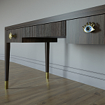 Письменный стол Elsa Dreams Walnut Шпон дерево с двумя ящиками варинант исполнения - 4 | Loft Concept в Ростове-на-Дону