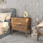 Тумба прикроватная из массива дуба с 2-мя ящиками Tasteful Furniture варинант исполнения - 3 | Loft Concept в Ростове-на-Дону