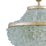 Подвесной светильник трёхъярусный с каскадом из стеклянных декоративных элементов Shining Sea Glass варинант исполнения - 1 | Loft Concept в Ростове-на-Дону