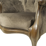 Кресло с мягкой обивкой из коричневого велюра на 4-х деревянных ножках Evelyn Classical Armchair варинант исполнения - 5 | Loft Concept в Ростове-на-Дону