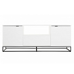 ТВ-тумба белая с  2-мя дверцами и ящиком Strict Lines варинант исполнения - 2 | Loft Concept в Ростове-на-Дону