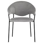 Серый стул с обивкой из искусственной замши Alexis варинант исполнения - 2 | Loft Concept в Ростове-на-Дону