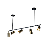 Люстра линейная с 5-ю цилиндрическими плафонами цвета латунь TRIBES CHANDELIER варинант исполнения - 2 | Loft Concept в Ростове-на-Дону