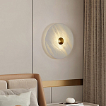 Бра в форме диска из натурального камня с декоративным центральным элеменом Cryptocrystalline Stone варинант исполнения - 3 | Loft Concept в Ростове-на-Дону