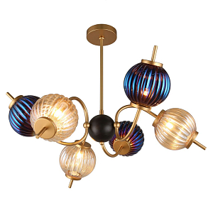 Люстра Shell Beads с цветным стеклом