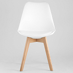 Стул с основой из пластика и мягким сиденьем Arvika White варинант исполнения - 2 | Loft Concept в Ростове-на-Дону